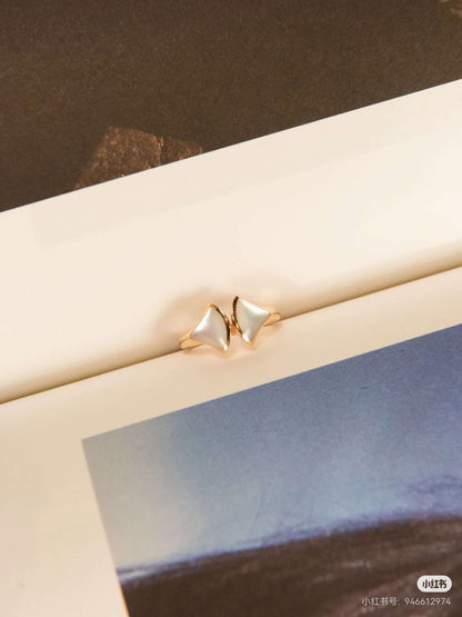 [Stellar Jewelry]BVLGARI Double Fan Open-Faced Ring
