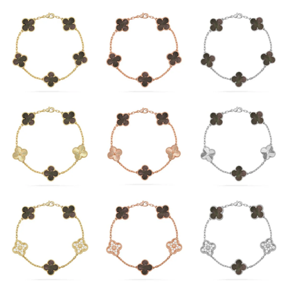 [Stellar Jewelry] CLOVER 5 MOTIF GRAY MOP BRACELET COLLECTION
