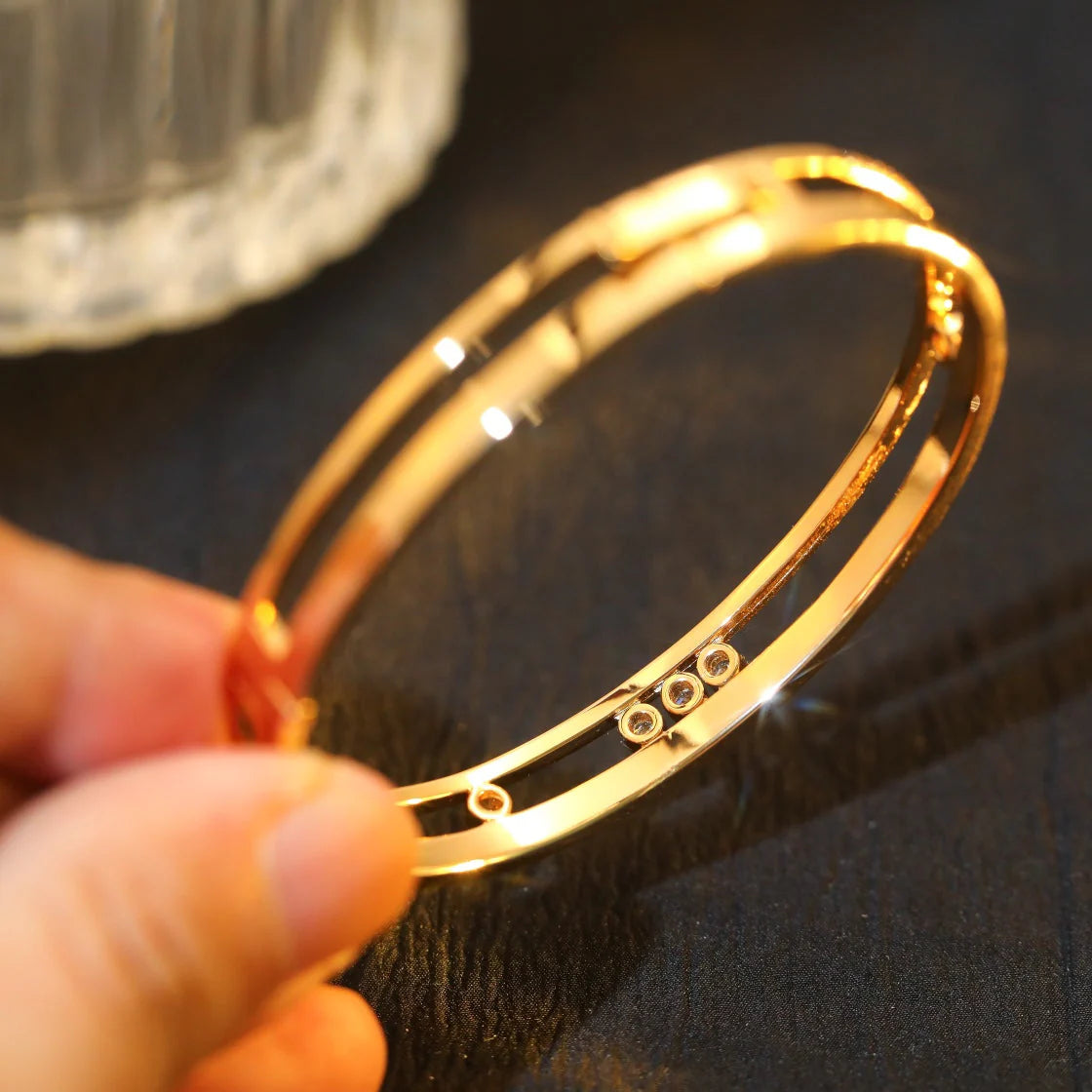 [Stellar Jewelry]Move Romane Diamond Bangle Bracelet