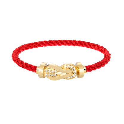 [Stellar Jewelry]CHANCE LARGE 8 FIGURE BUCKLE HALF DIAMOND BRACELET GOLD