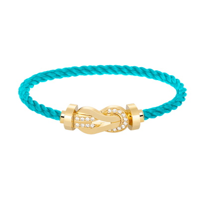 [Stellar Jewelry]CHANCE LARGE 8 FIGURE BUCKLE HALF DIAMOND BRACELET GOLD