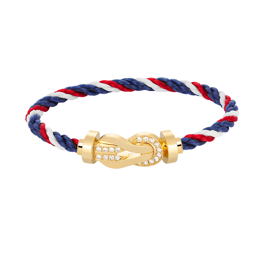[Stellar Jewelry]CHANCE LARGE 8 FIGURE BUCKLE HALF DIAMOND BRACELET GOLD