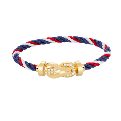 [Stellar Jewelry]CHANCE LARGE 8 FIGURE BUCKLE HALF DIAMOND BRACELET GOLD