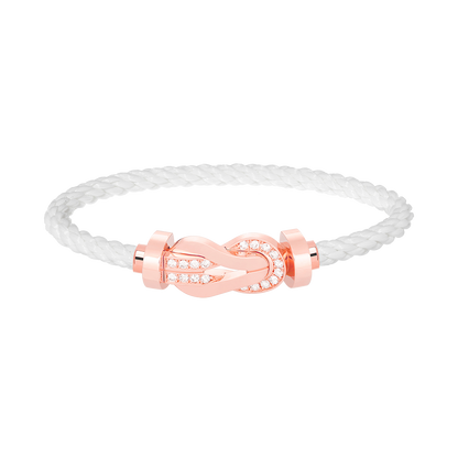 [Stellar Jewelry]CHANCE LARGE 8 FIGURE BUCKLE HALF DIAMOND BRACELET ROSE GOLD