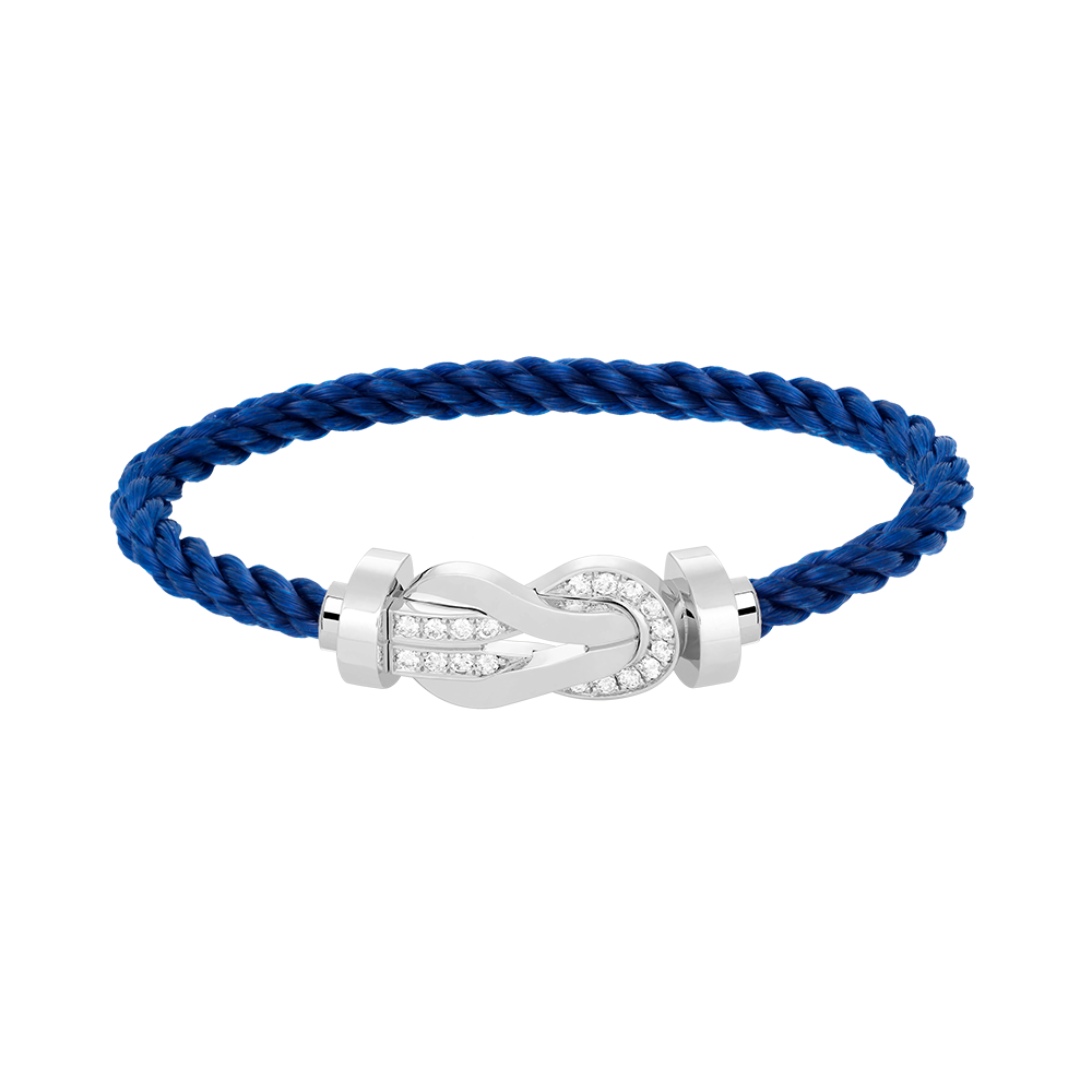 [Stellar Jewelry]CHANCE LARGE 8 FIGURE BUCKLE HALF DIAMOND BRACELET SILVER