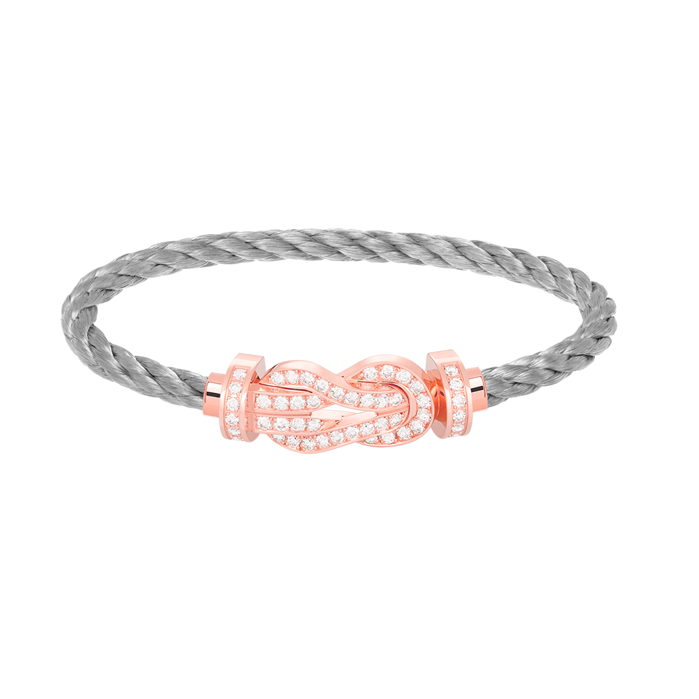 [Stellar Jewelry]CHANCE LARGE 8 FIGURE BUCKLE FULL DIAMOND BRACELET ROSE GOLD
