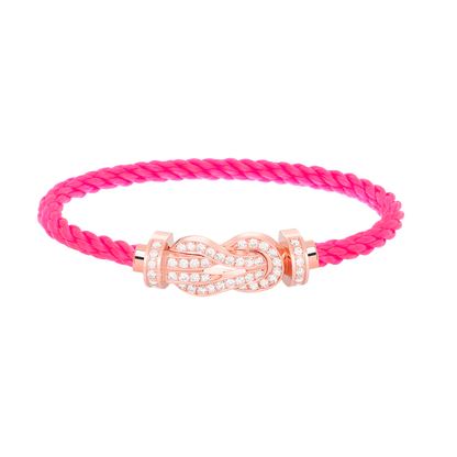 [Stellar Jewelry]CHANCE LARGE 8 FIGURE BUCKLE FULL DIAMOND BRACELET ROSE GOLD