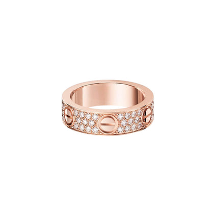 [Stellar Jewelry]LOVE RING 5.5MM DIAMONDS PAVED