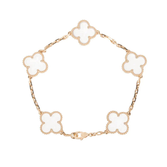 [Stellar Jewelry]CLOVER 5 MOTIF ROCK CRYSTAL BRACELET