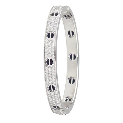 [Stellar Jewelry]LOVE BRACELET 6.1MM DIAMOND-PAVED CERAMIC