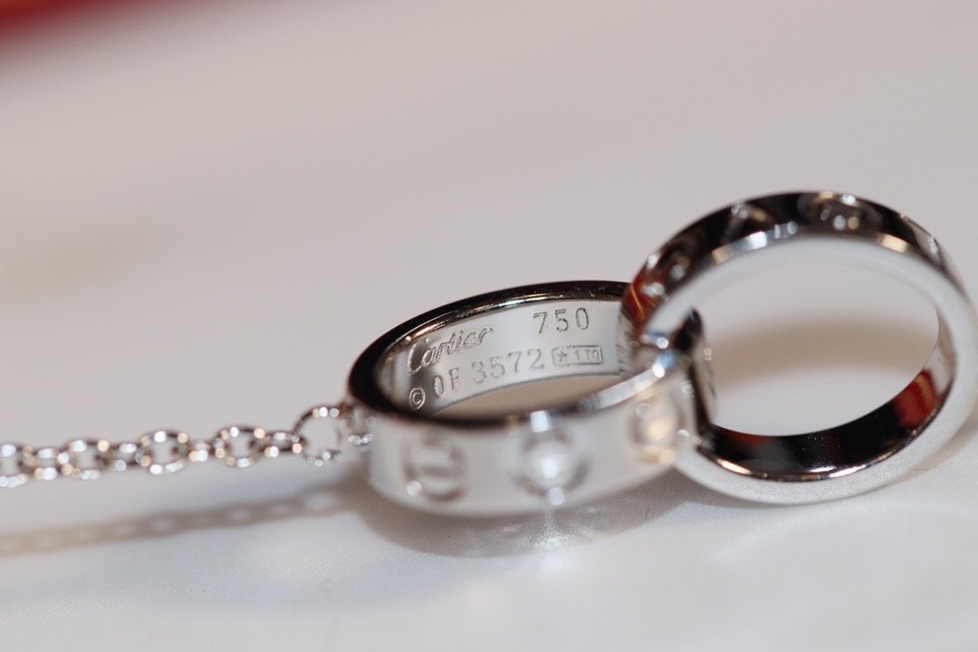 [Stellar Jewelry]LOVE NECKLACE PINK GOLD AND SILVER