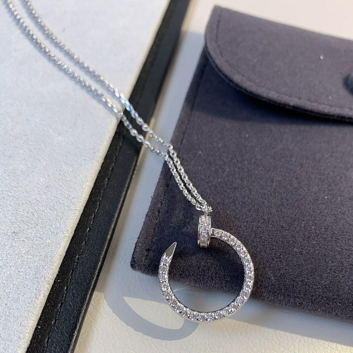 [Stellar Jewelry]JUSTE NECKLACE SILVER DIAMONDS