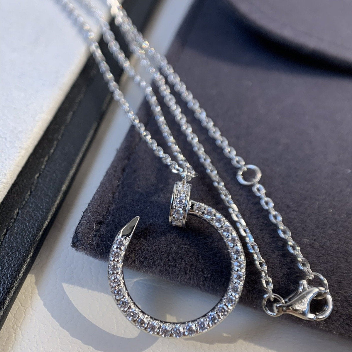 [Stellar Jewelry]JUSTE NECKLACE SILVER DIAMONDS