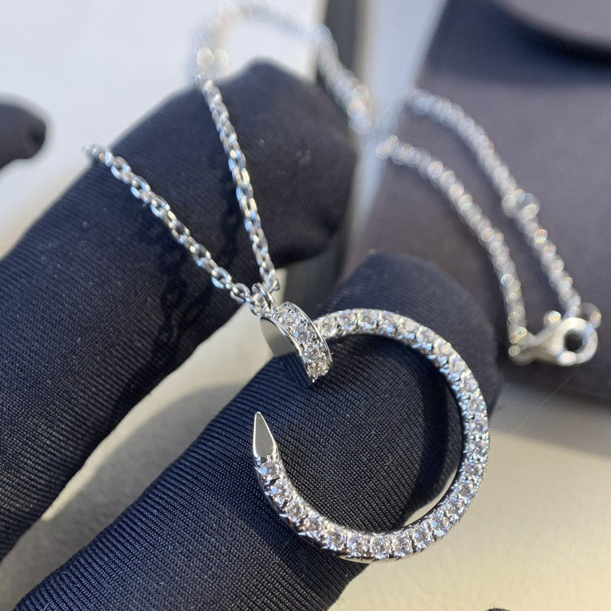 [Stellar Jewelry]JUSTE NECKLACE SILVER DIAMONDS