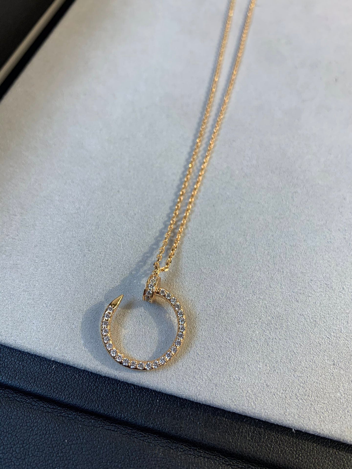 [Stellar Jewelry]JUSTE NECKLACE PINK GOLD DIAMONDS