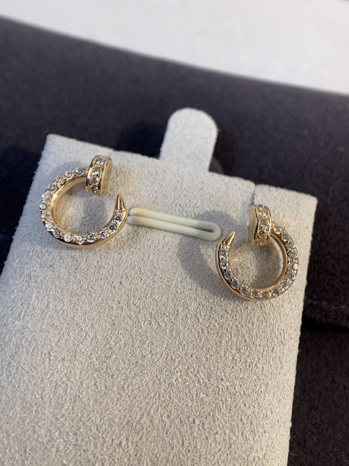 [Stellar Jewelry]JUSTE EARRINGS GOLD DIAMONDS