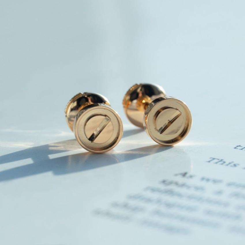 [Stellar Jewelry]LOVE EARRINGS PINK GOLD 10MM