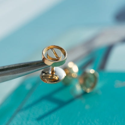 [Stellar Jewelry]LOVE EARRINGS PINK GOLD 10MM