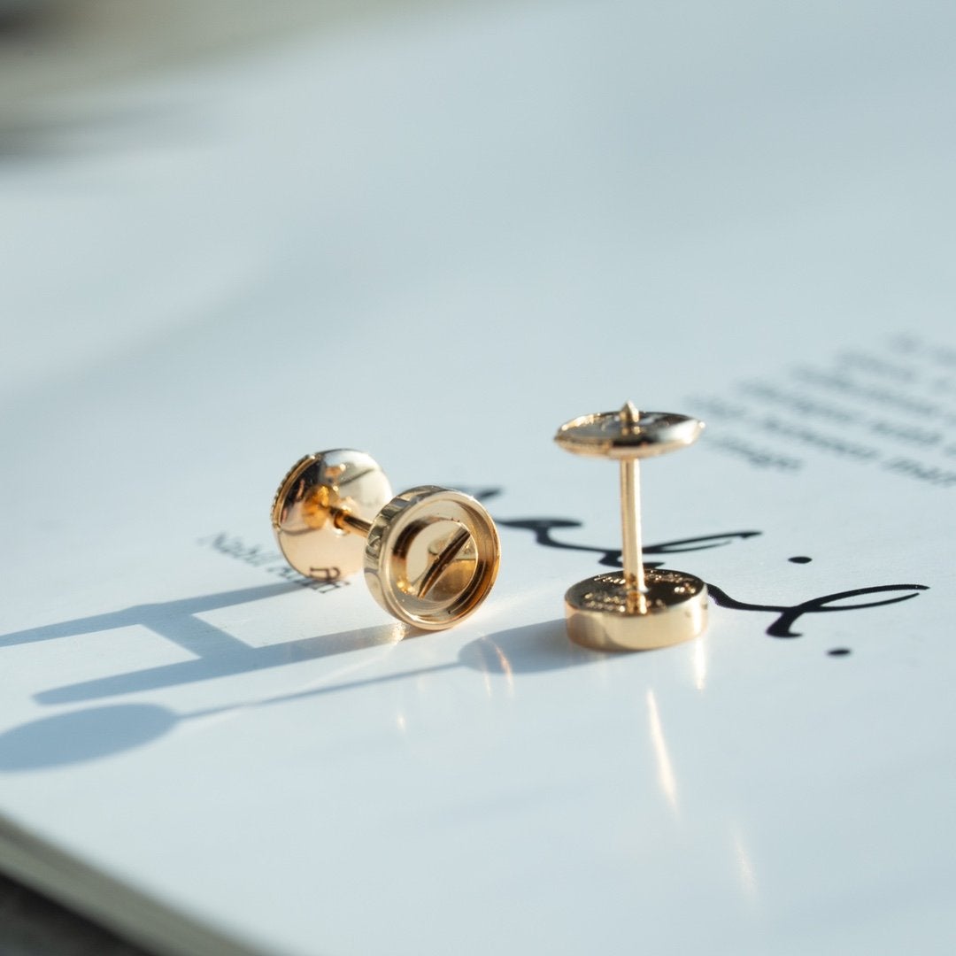 [Stellar Jewelry]LOVE EARRINGS PINK GOLD 10MM