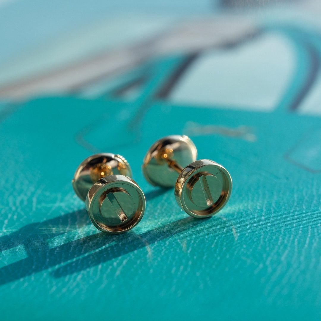 [Stellar Jewelry]LOVE EARRINGS PINK GOLD 10MM