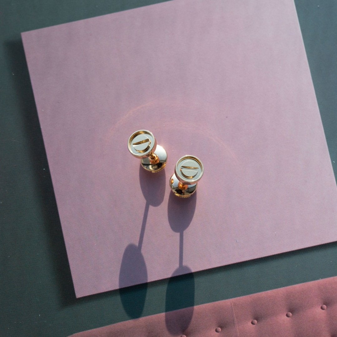 [Stellar Jewelry]LOVE EARRINGS PINK GOLD 10MM