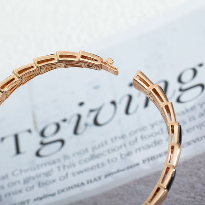 [Stellar Jewelry]SERPENTI BRACELET PINK GOLD ONYX