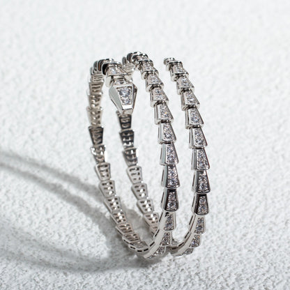 [Stellar Jewelry]SERPENTI BRACELET SILVER DIAMOND DOUBLE ROW