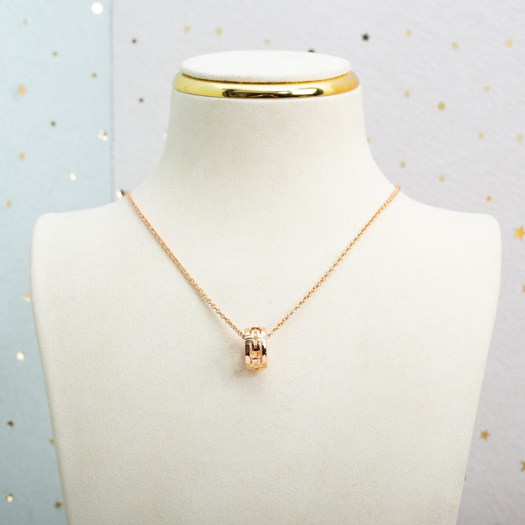 [Stellar Jewelry]PARENTESI NECKLACE PINK GOLD