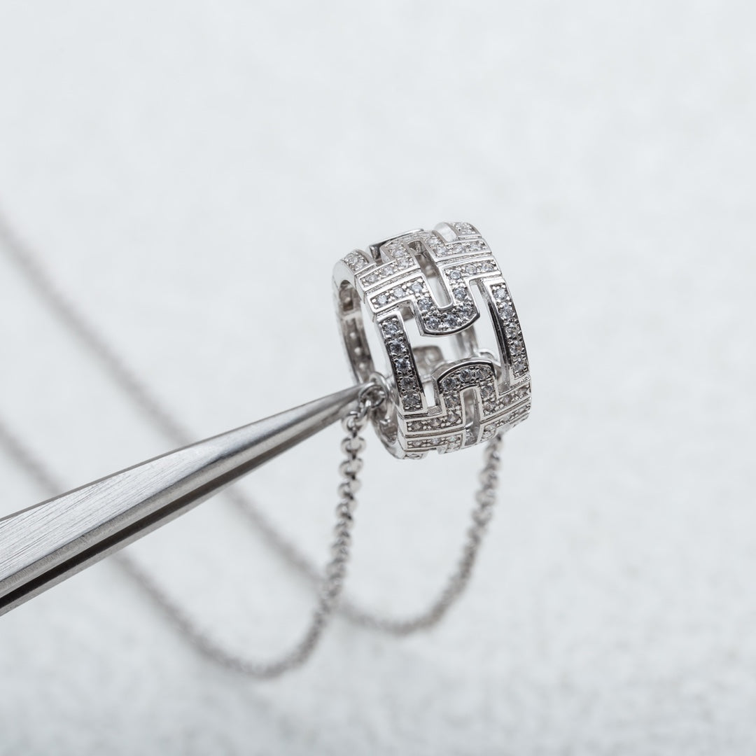 [Stellar Jewelry]PARENTESI NECKLACE SILVER DIAMOND