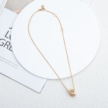 [Stellar Jewelry]PARENTESI NECKLACE PINK GOLD DIAMOND