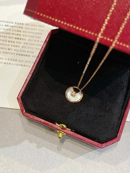 [Stellar Jewelry]AMULETTE ROSE GOLD MOP NECKLACE
