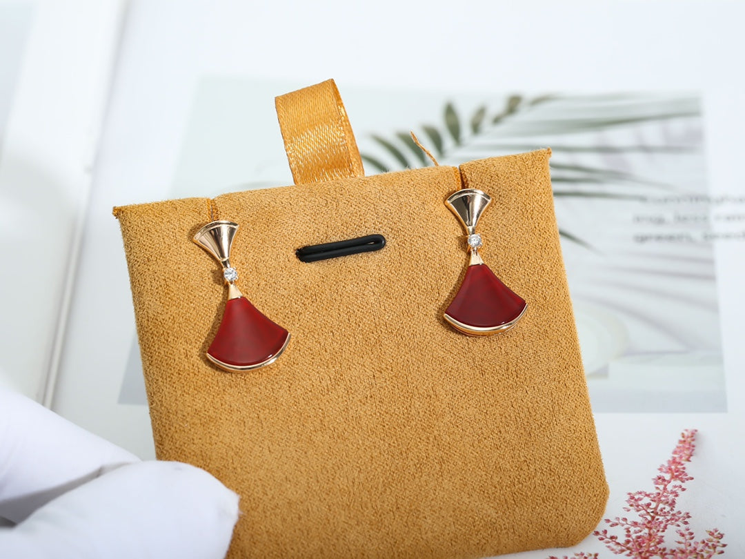 [Stellar Jewelry]DREAM Carnelian PINK GOLD EARRINGS