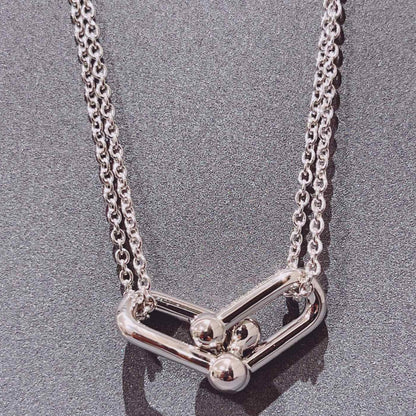 [Stellar jewels]HARDWEAR DOUBLE LINK PEDANT SILVER NECKLACE