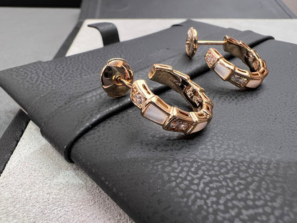 [Stellar Jewelry]SERPENTI MOP PINK GOLD EARRINGS