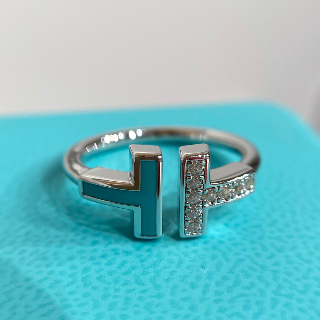 [Stellar jewels] WIRE TURQUOISE DIAMOND RING SILVER