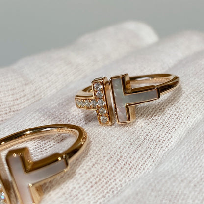 [Stellar jewels]T WIRE MOP DIAMOND RING PINK GOLD