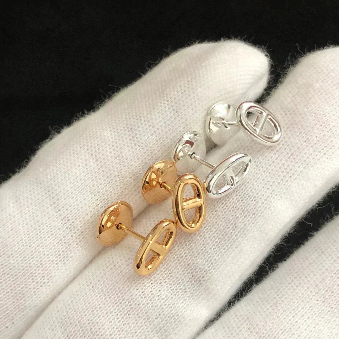 [Stellar Jewelry]CHAINE SMALL EARRINGS GOLD AND SILVER
