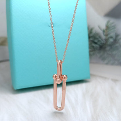 [Stellar jewels]HARDWEAR DROP DOUBLE LINK PEDANT NECKLACE