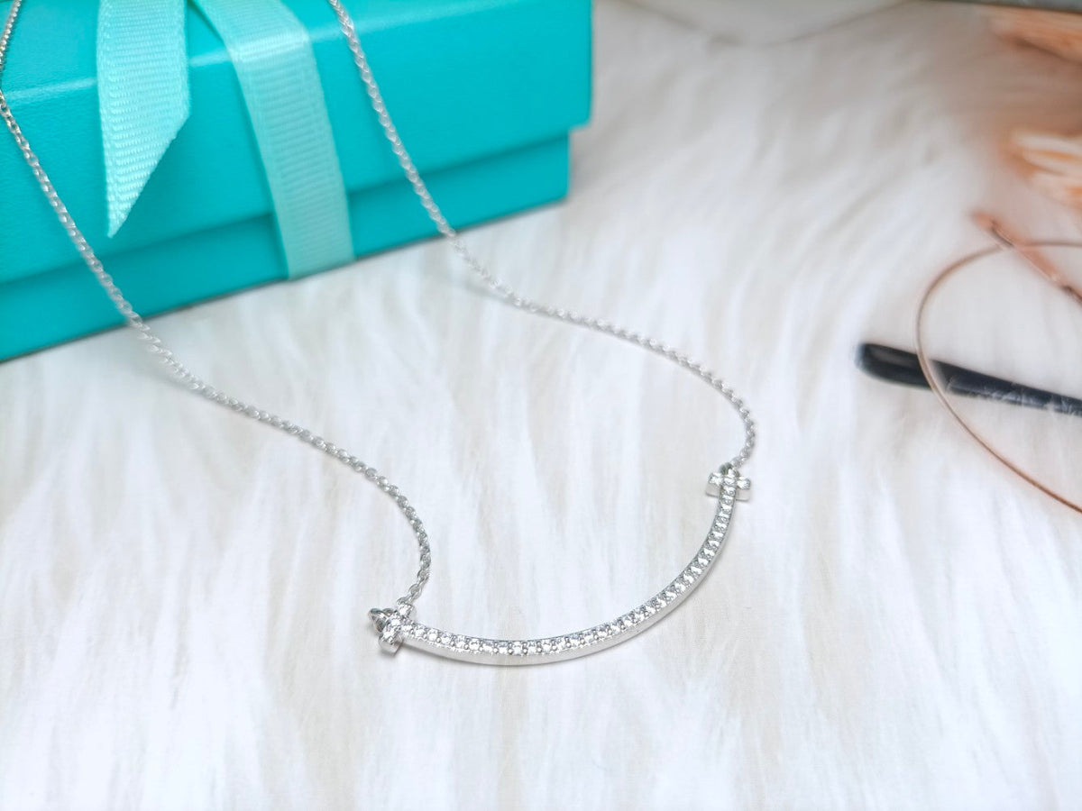 [Stellar jewels]BIG SMILE PEDANT DIAMOND NECKLACE