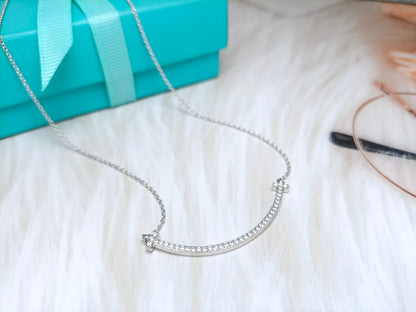 [Stellar jewels]BIG SMILE PEDANT DIAMOND NECKLACE