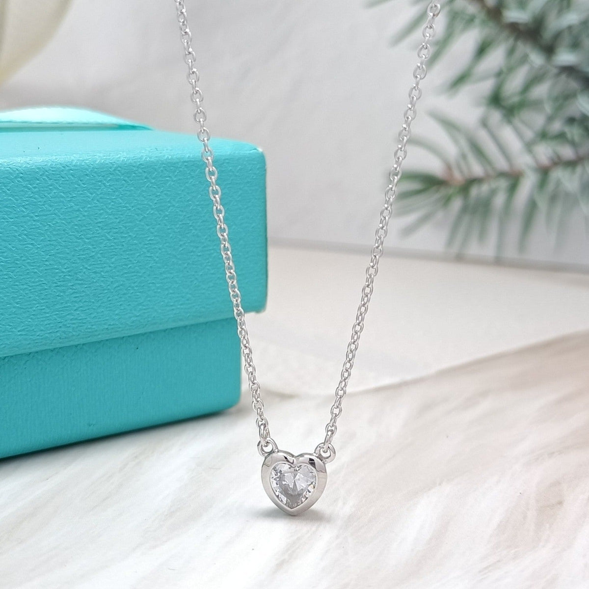 [Stellar jewels]HEART BIG DIAMOND NECKLACE