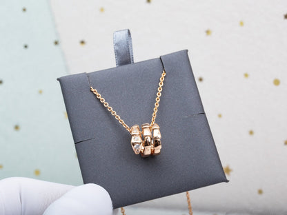 [Stellar Jewelry]SERPENTI PINK GOLD NECKLACE DIAMOND