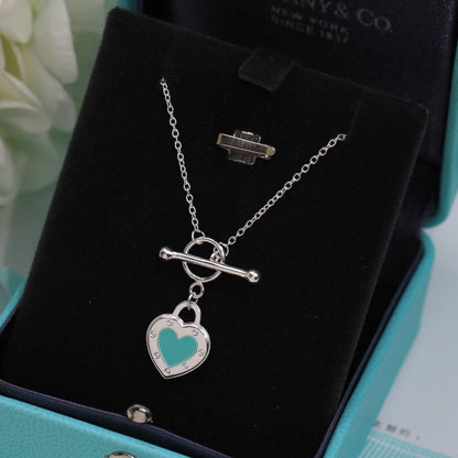 [Stellar jewels]DOUBLE HEART BLUE NECKLACE