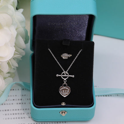 [Stellar jewels]DOUBLE HEART BLUE NECKLACE