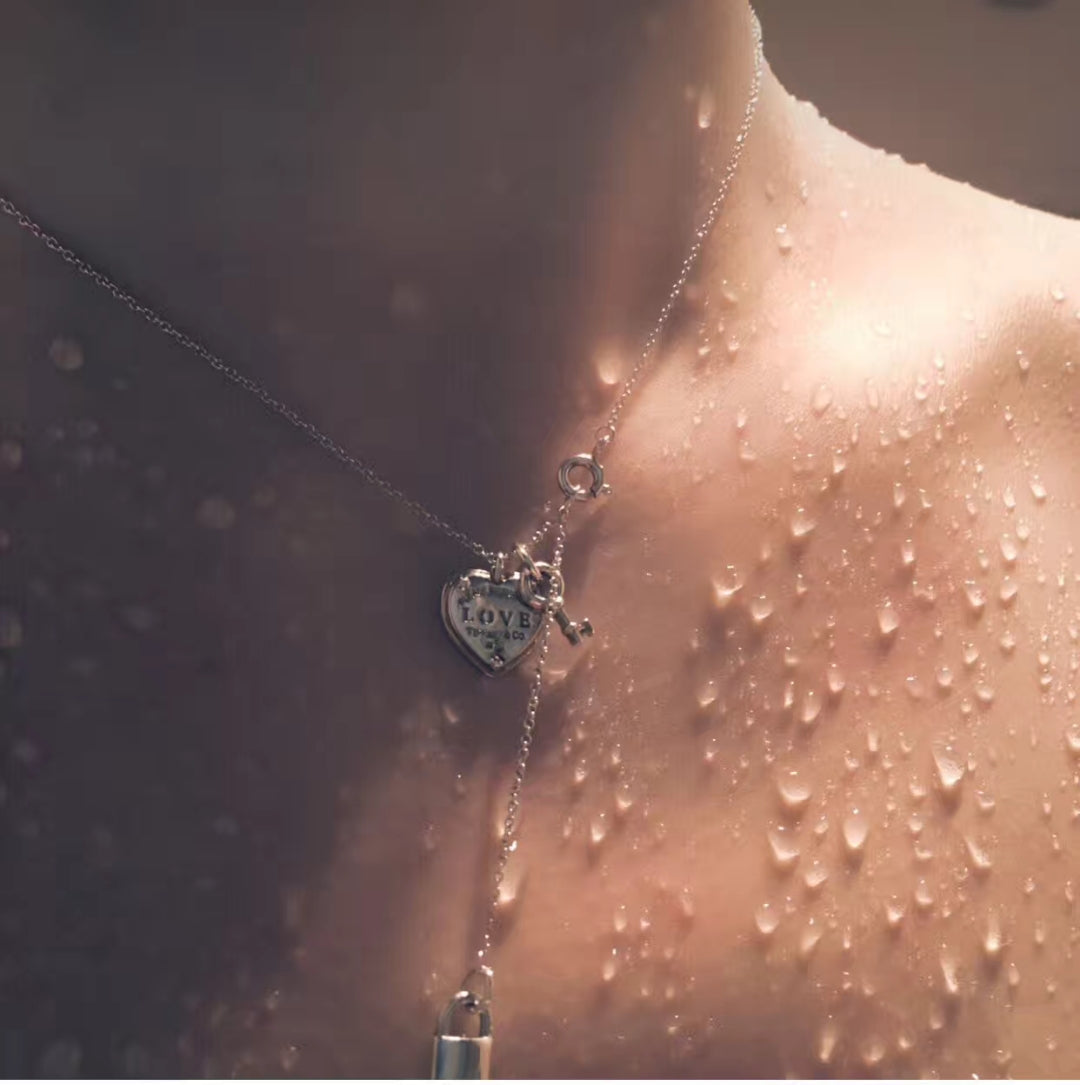 [Stellar jewels]KEY AND HEART SILVER NECKLACE