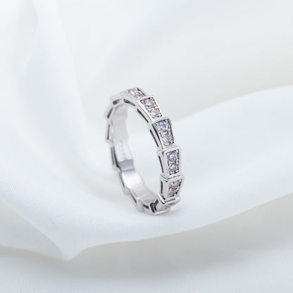 [Stellar Jewelry]SERPENTI RING SILVER DIAMOND PAVED 3MM