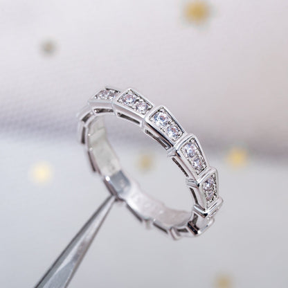 [Stellar Jewelry]SERPENTI RING SILVER DIAMOND PAVED 3MM