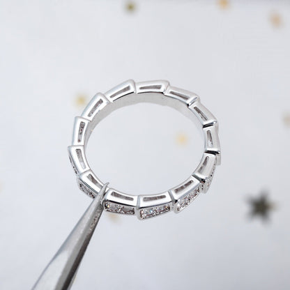 [Stellar Jewelry]SERPENTI RING SILVER DIAMOND PAVED 3MM