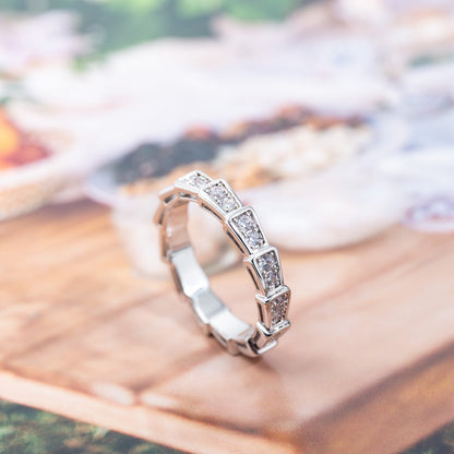 [Stellar Jewelry]SERPENTI RING SILVER DIAMOND PAVED 3MM