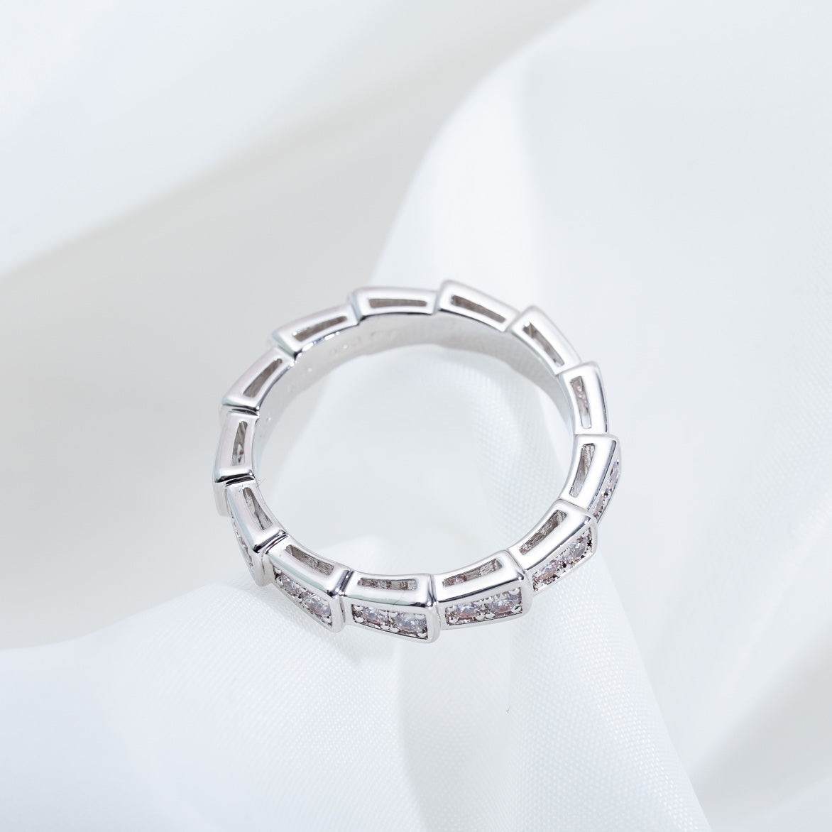 [Stellar Jewelry]SERPENTI RING SILVER DIAMOND PAVED 3MM